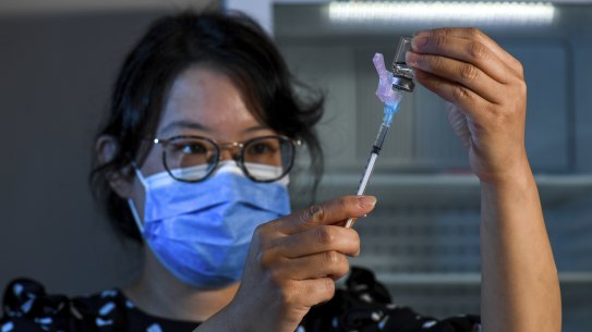 Erica Tong of Alfred Health is one of many health professionals geared up for the vaccine rollout.