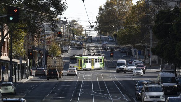 Two segments of tram tracks near Vic Market on Victoria Street will be connected.  