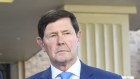 Liberal MP Kevin Andrews leaving his preselection on Sunday. He was defeated by challenger Keith Wolahan.