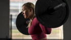 Competitive power lifter and body builder Jessica Kennedy at Crossfit Moorabbin in Melbourne this month.