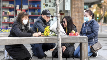 The grieving family of the young man killed in Eaton Mall.