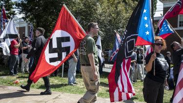 White supremacists in Charlottesville last August.