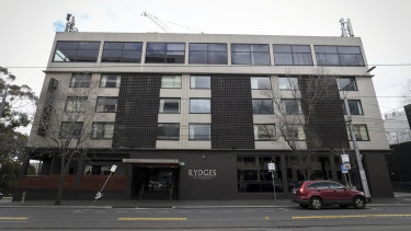 Rydges on Swanston hotel, the source of 90 per cent of Victoria's second-wave COVID-19 cases.