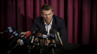 None the wiser: David Warner's press conference contained few answers.