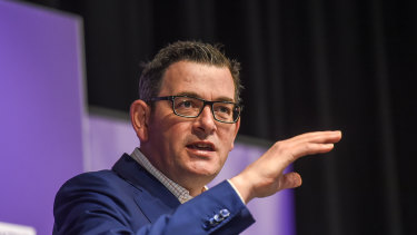 Former NSW premier Mike Baird made special mention of Victorian Premier Daniel Andrews (pictured) in calling for an end to playing politics with the pandemic.