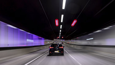 The M8 tunnel opened to motorists last July as part of the second stage of WestConnex.