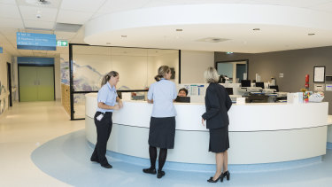 Inside the Northern Beaches Hospital. 