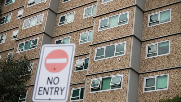 Nine public housing towers are in hard lockdown due to a COVID-19 outbreak. 