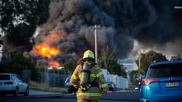 Firefighters on the scene in Campbellfield.