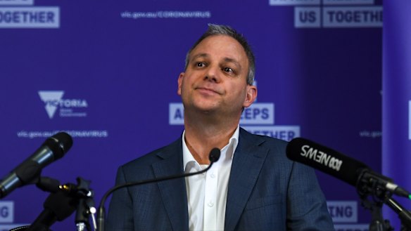 Chief Health Officer Brett Sutton. Media heard that half of all cases in June came from family to family transmission.