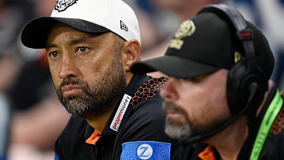 Wests Tigers coach Benji Marshall.