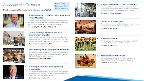 Warringah Liberal Party flyer