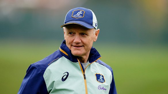 Joe Schmidt at Wallabies training.