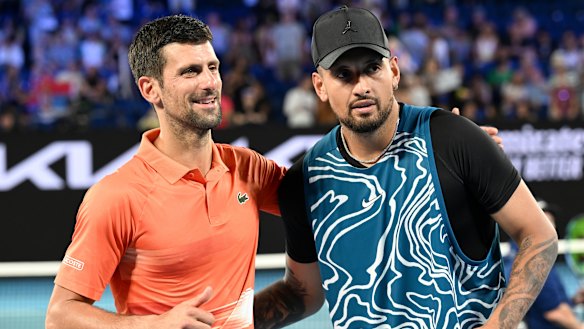 Novak Djokovic has been credited by Nick Kyrgios for reviving his career.