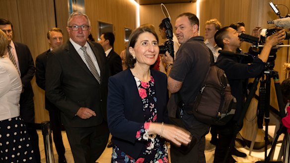 Health minister Brad Hazzard and Premier Gladys Berejiklian at the opening of Northern Beaches Hospital.