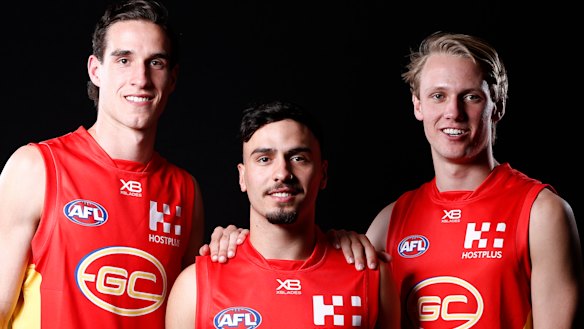 New Suns (from left) Ben King, Izak Rankine and Jack Lukosius.