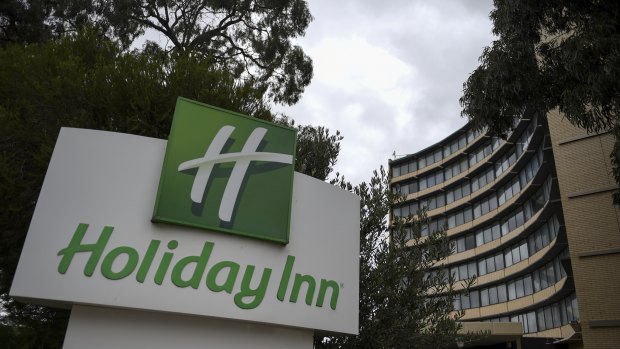 The Holiday Inn at Melbourne Airport where the female hotel quarantine worker contracted the virus.