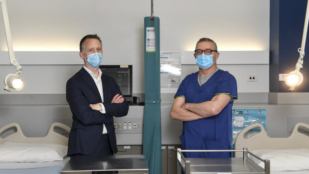 Professor Andrew Udy and Professor David Pilcher are keeping a close on on Australia's coronavirus hospital admissions.