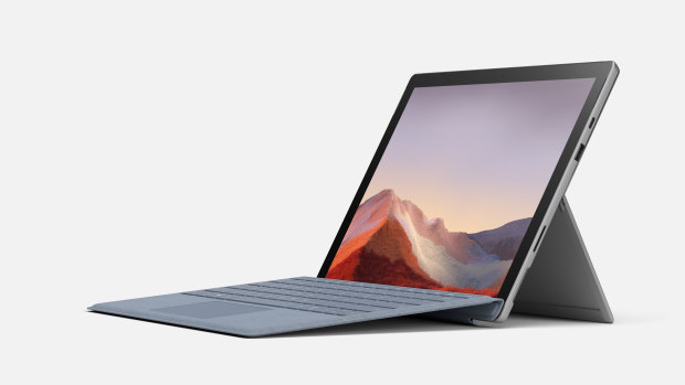 The Surface Pro 7 looks a lot like previous models, but has some important tweaks. The keyboard cover, pen and other accessories are still sold separately.