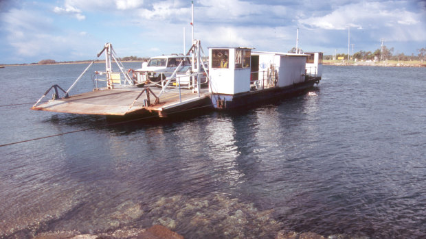 The ferry which takes you from the near Nowra across the canal to Comerong Island.