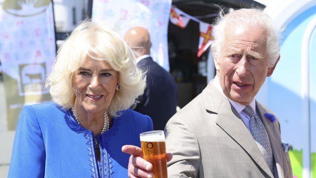 King Charles III, right, and Queen Camilla.