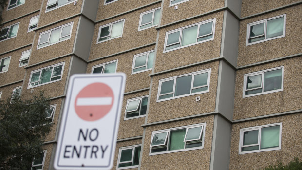 Nine public housing towers are in hard lockdown due to a COVID-19 outbreak. 