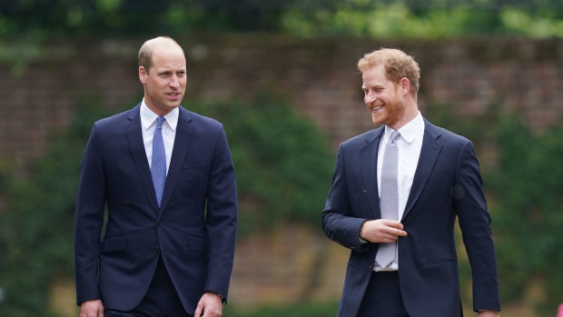 Harry describes William (left) as both his arch nemesis and beloved brother.