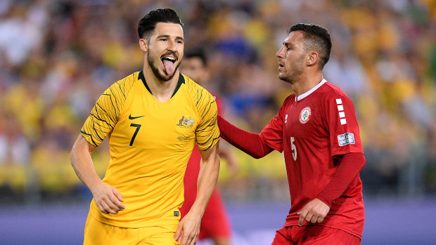 Standby: Mathew Leckie (left) will be given every opportunity to prove his fitness ahead of Australia's first knockout match.