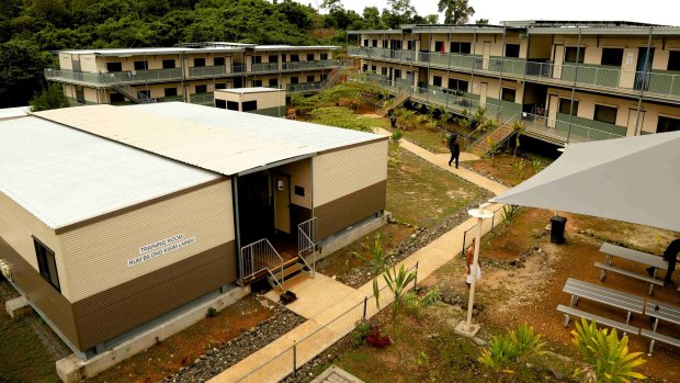 Buildings at the East Lorengau Refugee Transit Centre and West Lorengau Haus on Manus Island.