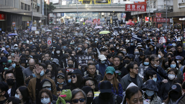 The pro-democracy protests have rocked the Chinese-ruled city for six months..