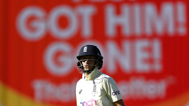 Root makes his way from the Adelaide Oval after being dismissed by Cameron Green for 62. 