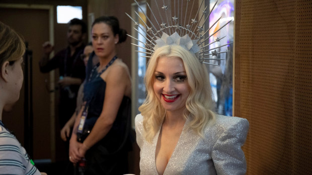 Kate Miller-Heidke, backstage at Expo Tel Aviv  just prior to her first rehearsal.