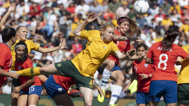 Big-ticket item: The Matildas drew big crowds at Penrith and Newcastle for their recent series against Chile.