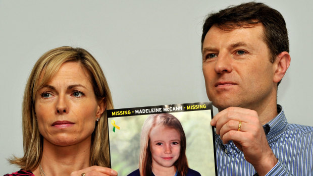 Gerry and Kate McCann, pictured in 2012 with a photograph of what Madeleine would look like as an older girl.