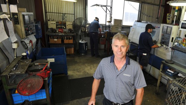 Then Dayco operations manager Daryl Day at the factory in Wagga in 2013.