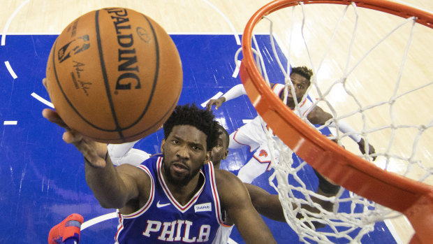 Joel Embiid starred for the Sixers in their thumping win over the Knicks.