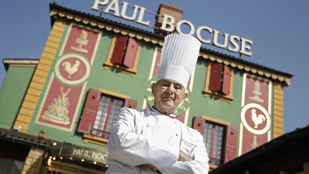 Chef Paul Bocuse outside his famed restaurant in 2011.