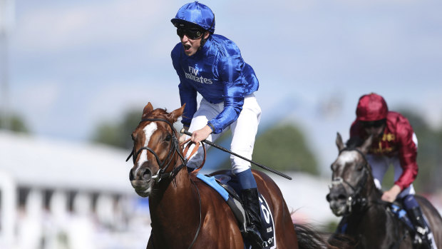 Hometown hero: Trainer Charlie Appleby claimed his first English classic win after William Buick's winning ride on Masar.