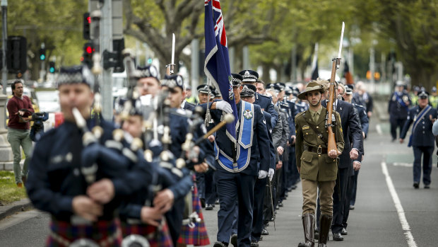 National Police Remembrance Day 2015 on St Kilda Road.