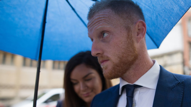 Facing a hearing: Ben Stokes arriving in court back in August.