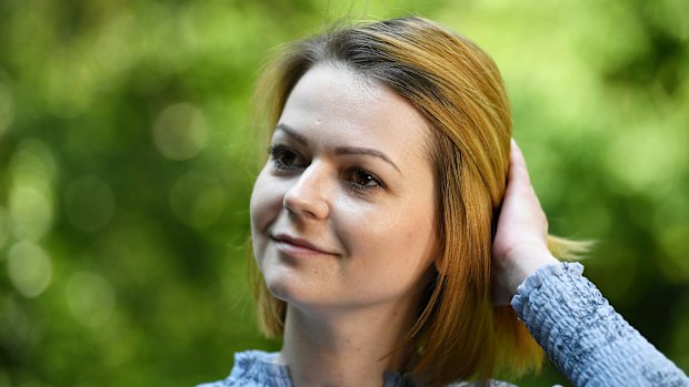 Yulia Skripal  in London in May after her recovery. It is alleged her phone had been infected with malware so she could be tracked.