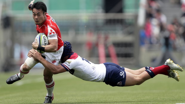 Breaking loose: Queensland Reds could not hold back the Sunwolves in the Japanese outfit's first win of the season.