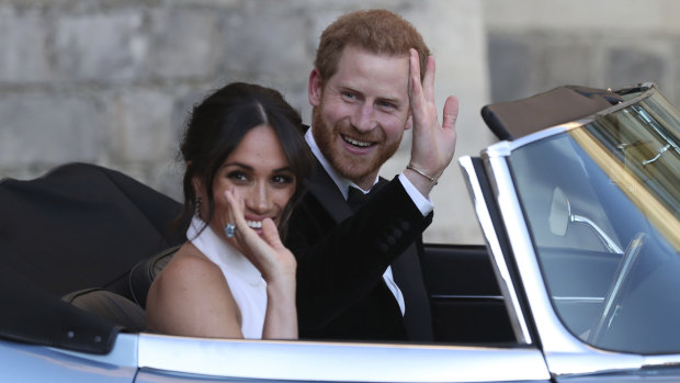 The Duke and Duchess leave for their evening reception.