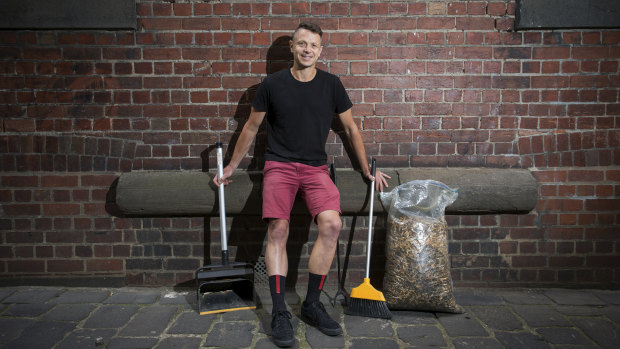Richard Squires is on a mission to pick up as many cigarette butts as he can.