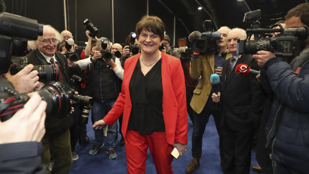 Leader of the Democratic Unionist Party Arlene Foster in December.