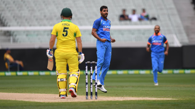India's Bhuvneshwar Kumar had Finch's measure in the one-day series.