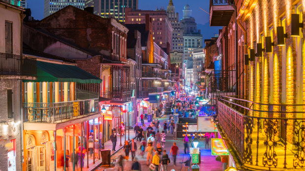 Pubs and bars with neon lights in the French Quarter, New Orleans USA. Could our artificial lights be doing us damage?