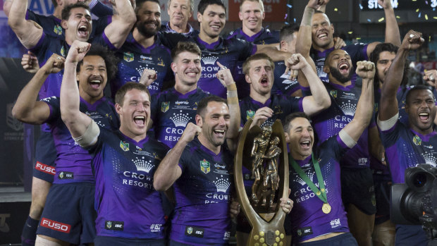Chance at history: the Melbourne Storm are attempting to become the first team to win back-to-back titles in the NRL era.