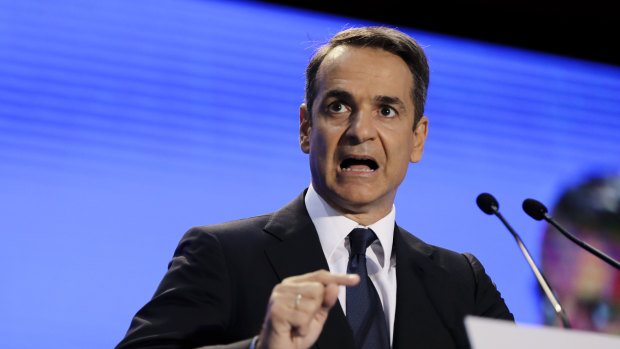 Greece's Prime Minister Kyriakos Mitsotakis.