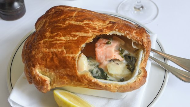 The Builders Arms fish pie is a year-round favourite.